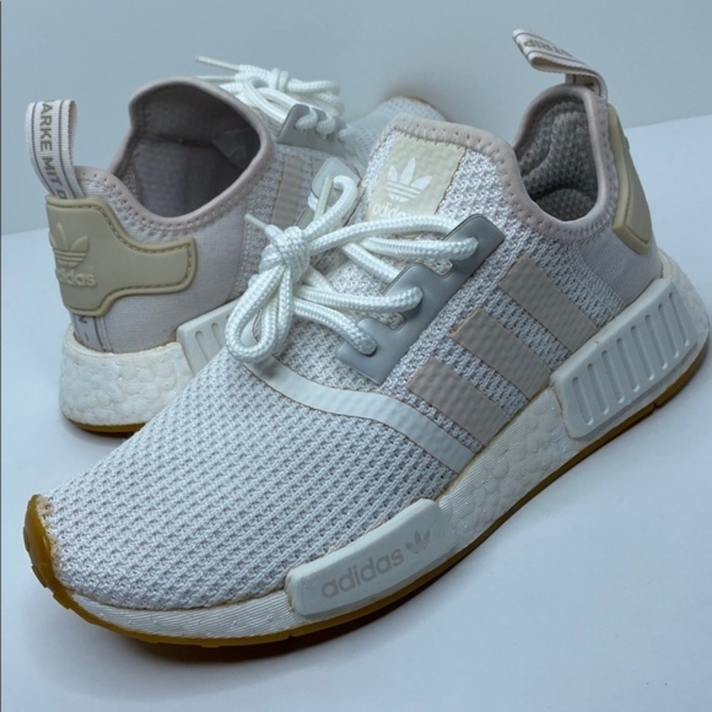 Adidas NMD R1 White Gum size Men’s 4.5 or Women’s 6 - Picture 1 of 9